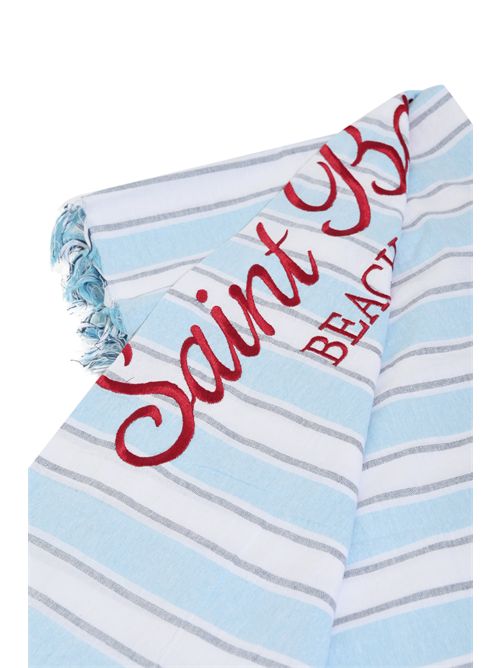 Telo mare Foutas light in cotone a righe Azzurro/Bianco Mc2 Saint Barth | FOUL00200938L